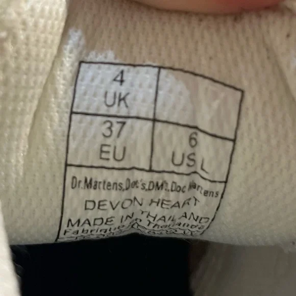 White Doc Martens Platform Boots with Heart Buckles size 6 - Picture 5 of 6